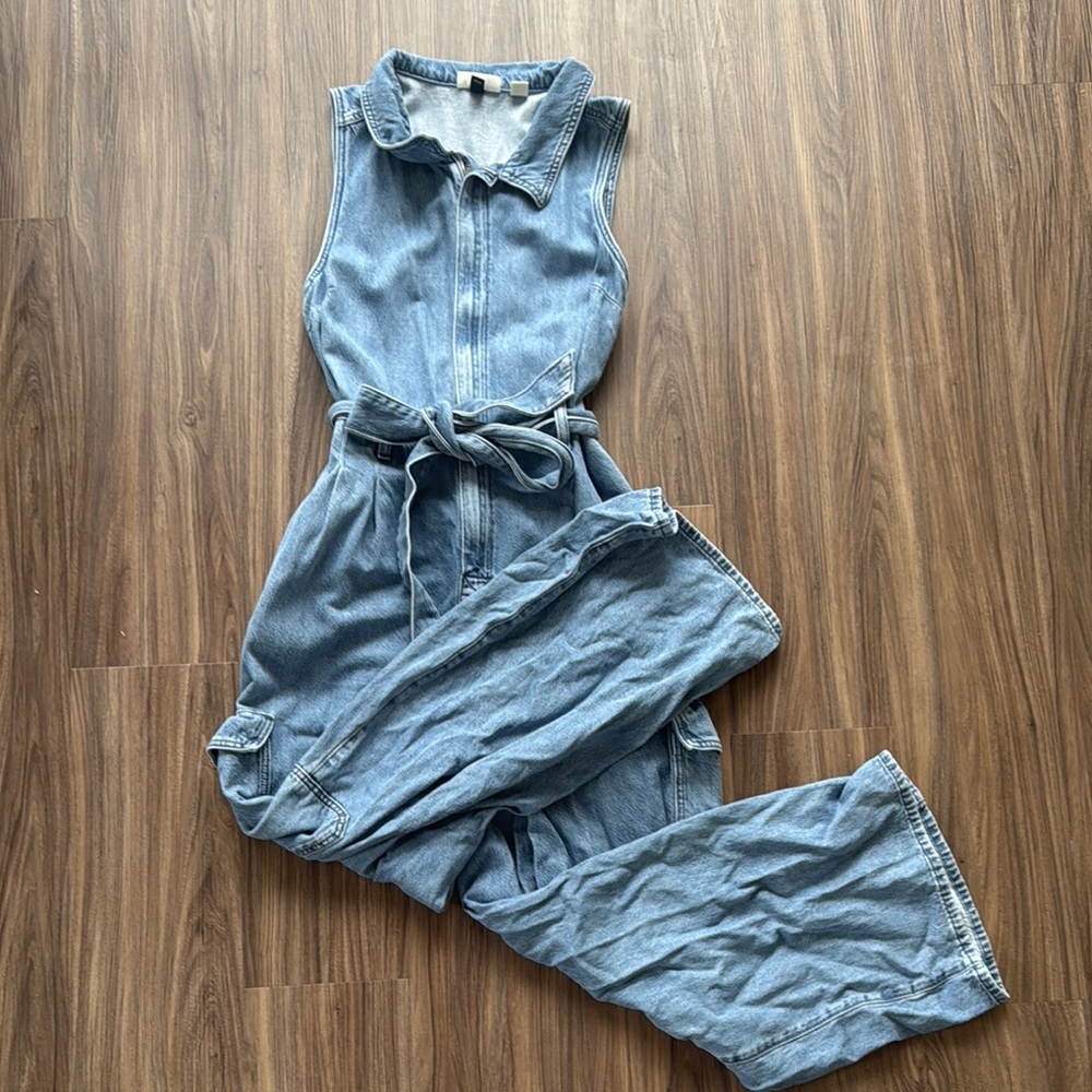 Denim Sleeveless Jumpsuit